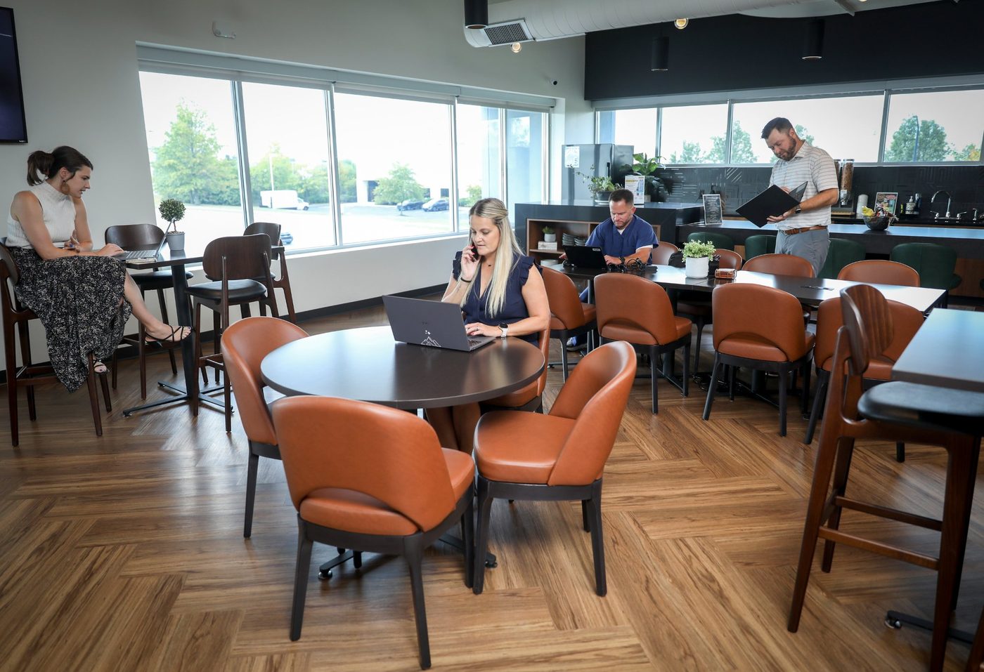 Co-Revel café and open work floor at Revelance