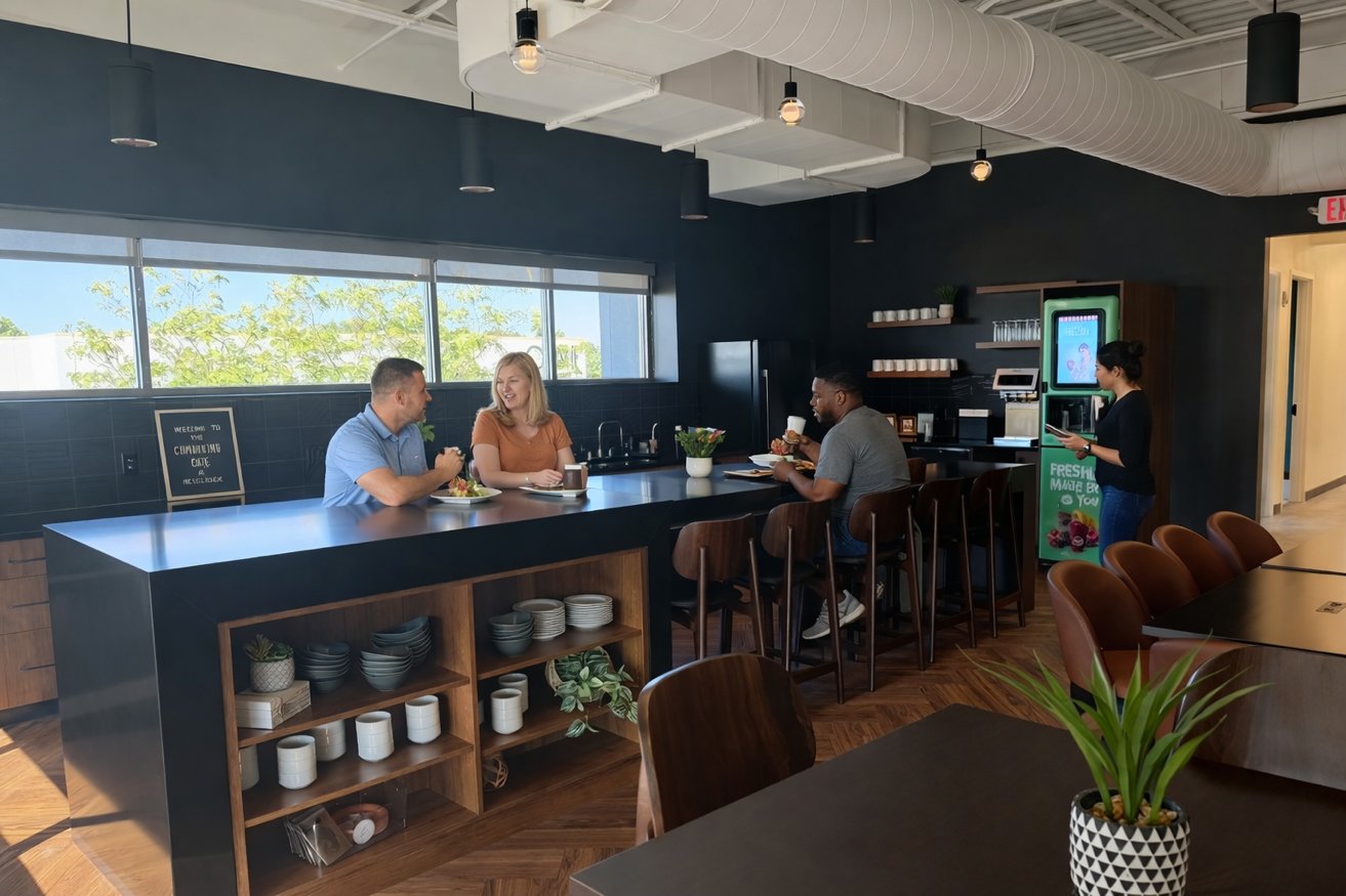 Co-Revel Café and kitchen at Revelance